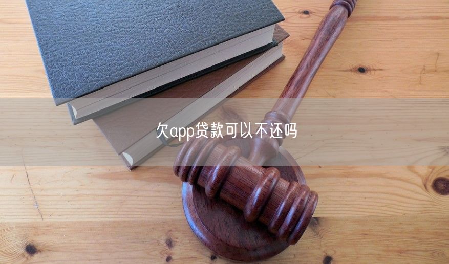 欠app贷款可以不还吗