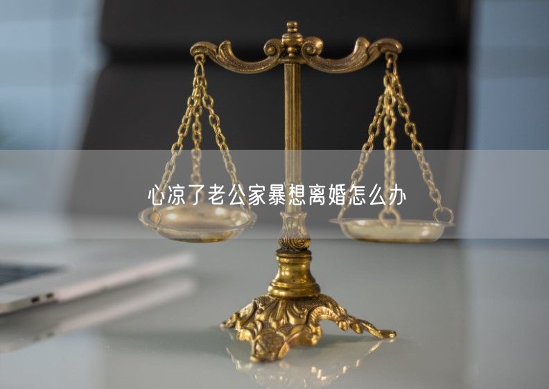 心凉了老公家暴想离婚怎么办