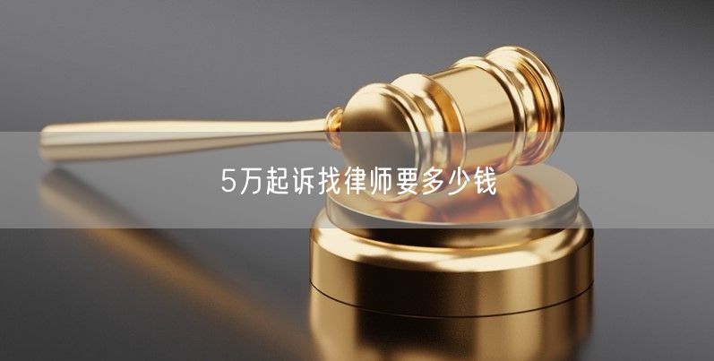 5万起诉找律师要多少钱