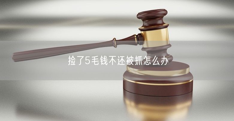 捡了5毛钱不还被抓怎么办